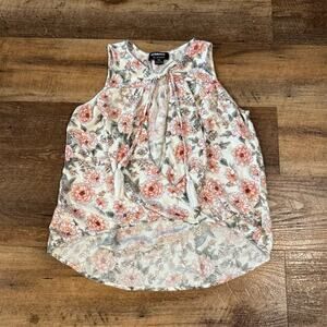 Hommage LA Floral Sleeveless Tank Top Size S Coquette Cottage Feminine Romantic
